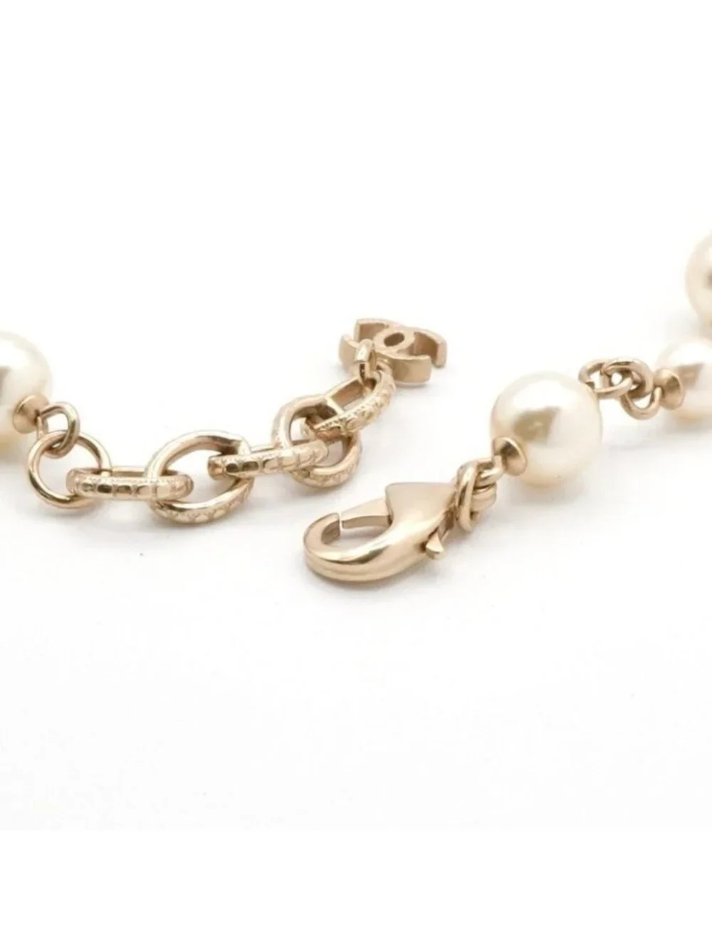 Chanel Choker Gold Silver Pink Coco Mark Long Necklace